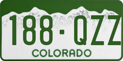 CO license plate 188QZZ