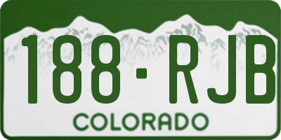 CO license plate 188RJB