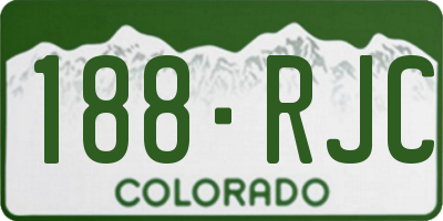 CO license plate 188RJC