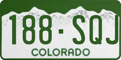 CO license plate 188SQJ