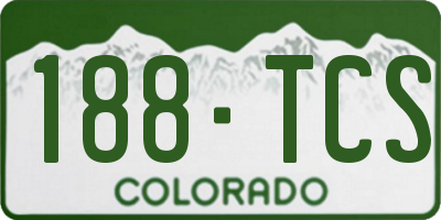 CO license plate 188TCS