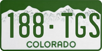 CO license plate 188TGS