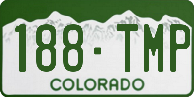 CO license plate 188TMP