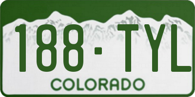 CO license plate 188TYL