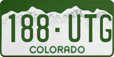 CO license plate 188UTG