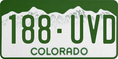 CO license plate 188UVD