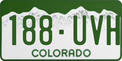 CO license plate 188UVH