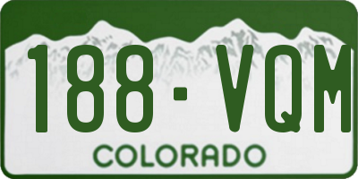 CO license plate 188VQM