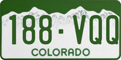 CO license plate 188VQQ