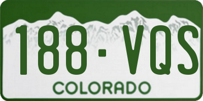CO license plate 188VQS