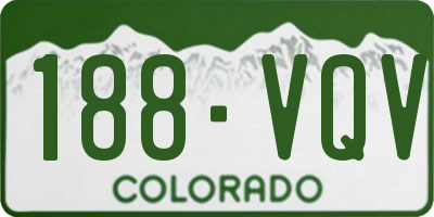 CO license plate 188VQV