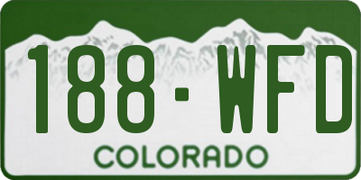 CO license plate 188WFD