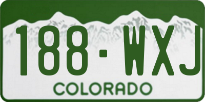 CO license plate 188WXJ