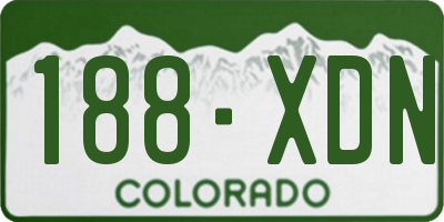 CO license plate 188XDN