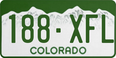 CO license plate 188XFL