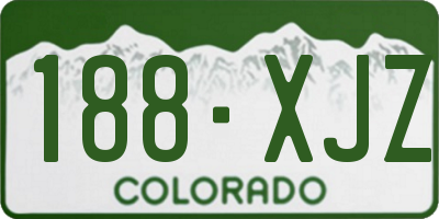 CO license plate 188XJZ