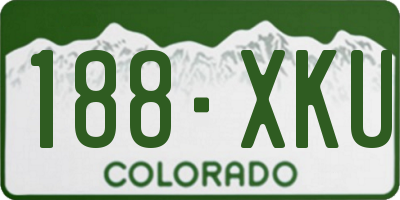 CO license plate 188XKU