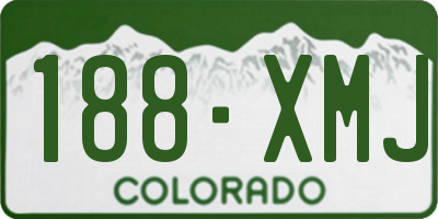 CO license plate 188XMJ