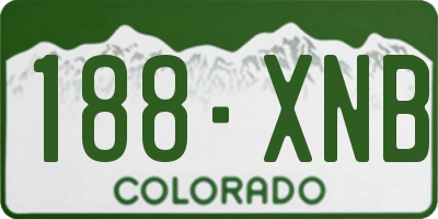 CO license plate 188XNB