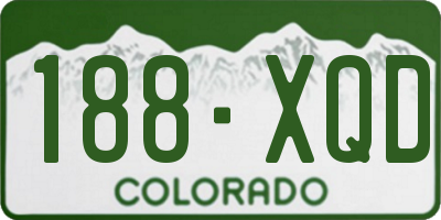 CO license plate 188XQD