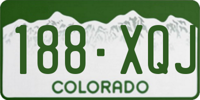CO license plate 188XQJ