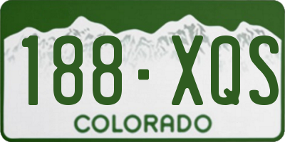 CO license plate 188XQS