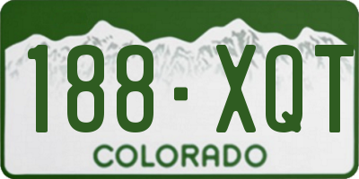 CO license plate 188XQT