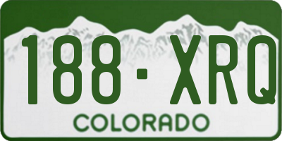 CO license plate 188XRQ