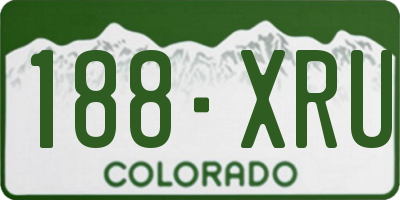 CO license plate 188XRU
