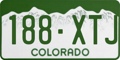 CO license plate 188XTJ