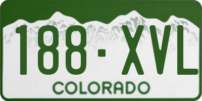 CO license plate 188XVL