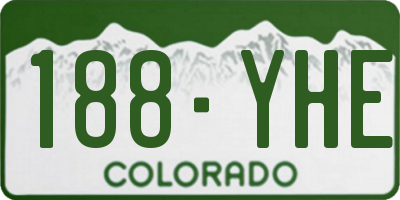 CO license plate 188YHE