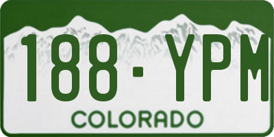 CO license plate 188YPM