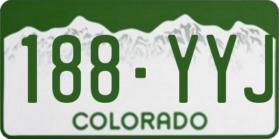 CO license plate 188YYJ