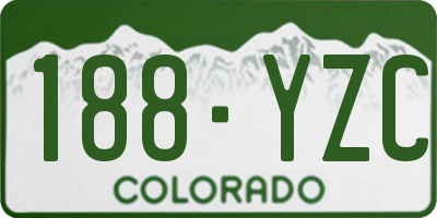 CO license plate 188YZC