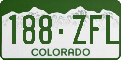 CO license plate 188ZFL