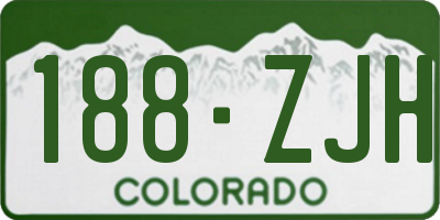 CO license plate 188ZJH