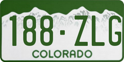 CO license plate 188ZLG