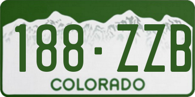 CO license plate 188ZZB