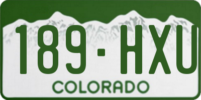 CO license plate 189HXU