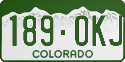 CO license plate 189OKJ