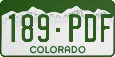 CO license plate 189PDF