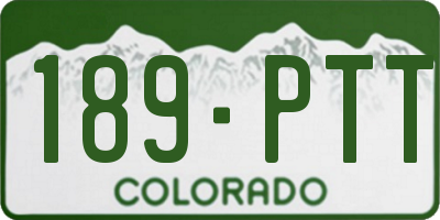 CO license plate 189PTT