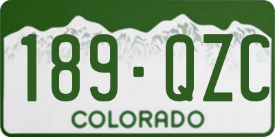 CO license plate 189QZC