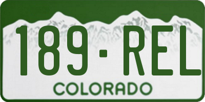 CO license plate 189REL