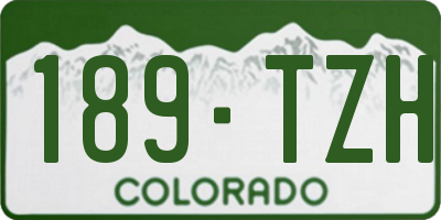 CO license plate 189TZH