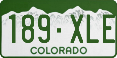 CO license plate 189XLE