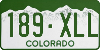 CO license plate 189XLL