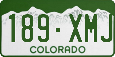 CO license plate 189XMJ