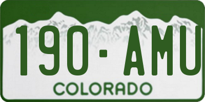 CO license plate 190AMU